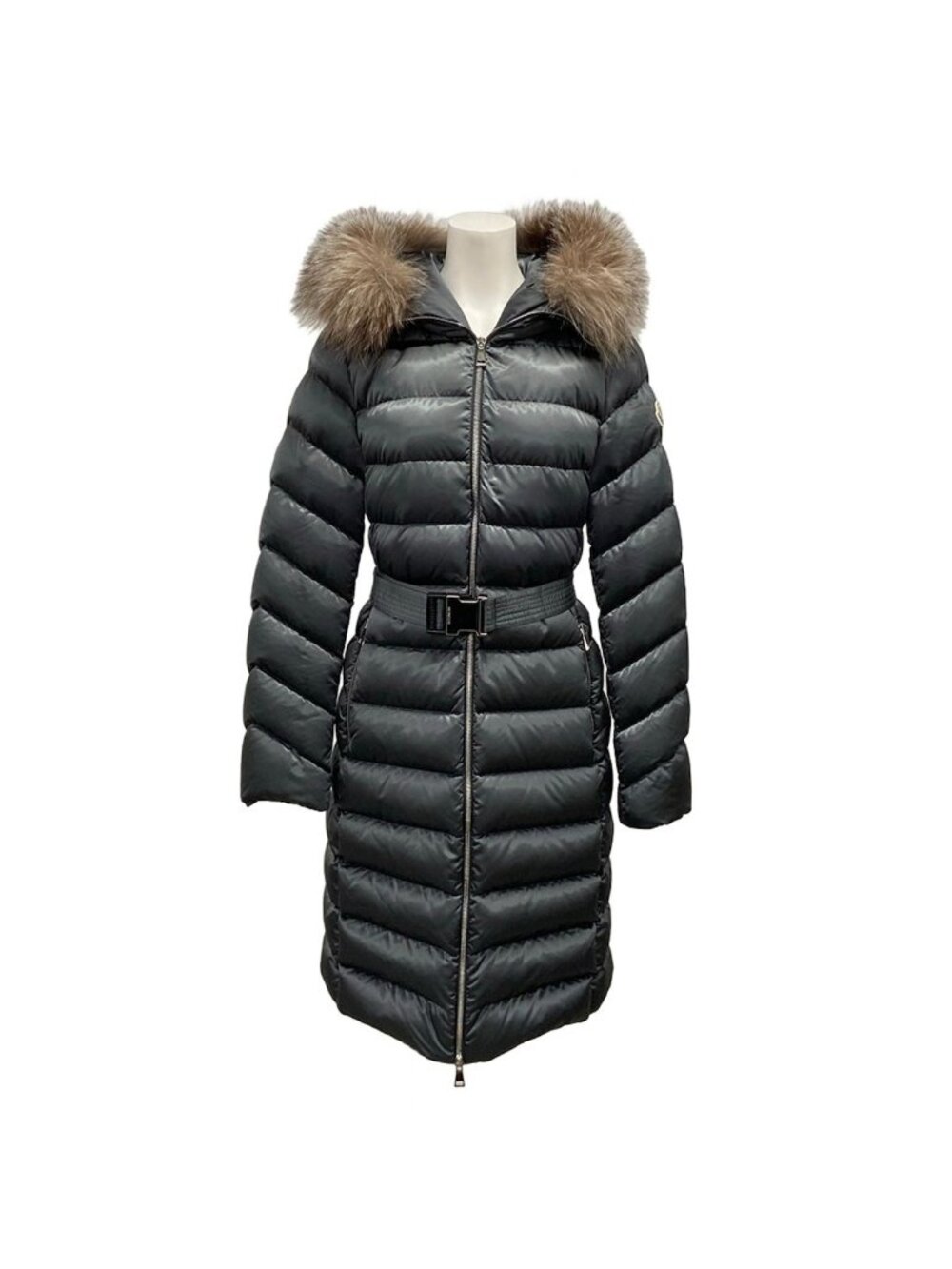 Moncler Down Coat XS Leersie Dark Gray